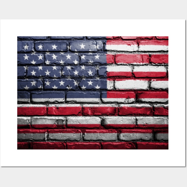 USA Flag Wall Art by Stelian